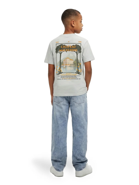 Malelions Kids Relaxed Chateau T-Shirt - Ocean Grey