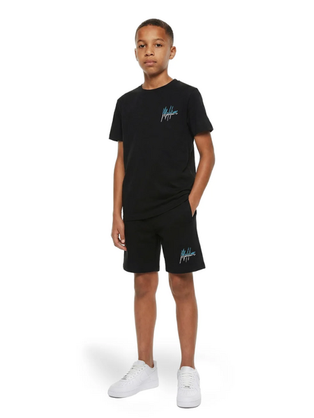Malelions Kids Split Shorts - Black/Blue