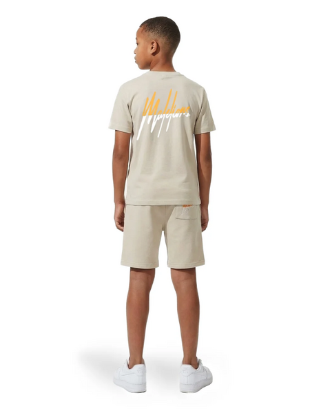 Malelions Malelions Kids Split Shorts - Beige/Orange