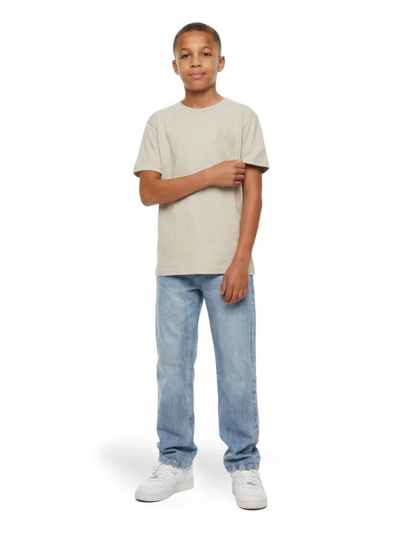 Malelions Kids Relaxed Interlock T-Shirt - Beige