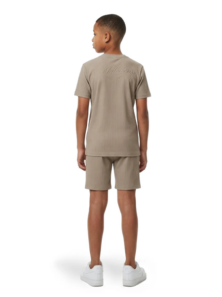 Malelions Malelions Kids Ribbed Script T-Shirt - Cream