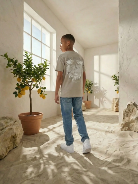 Malelions Malelions Kids Relaxed Lago T-Shirt - Olive Green