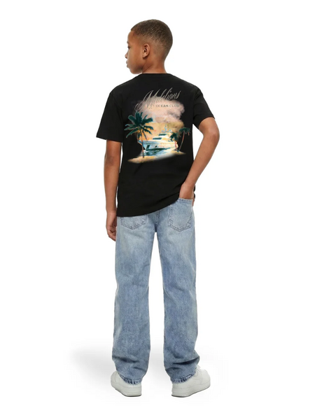Malelions Kids Relaxed Yacht T-Shirt - Black