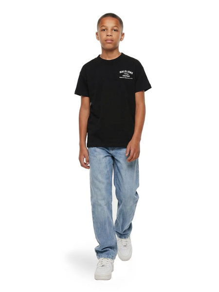 Malelions Malelions Kids Relaxed Knitted Collar T-Shirt - Black