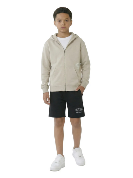Malelions Kids Relaxed Lifestyle Zip Hoodie - Cream/Off-White Malelions Malelions Kids Relaxed Lifestyle Zip Hoodie - Cream/Off-White