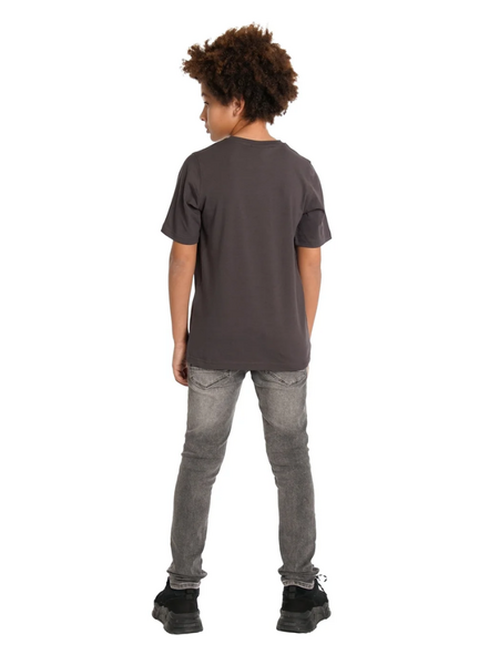 Malelions Malelions Kids Tube T-Shirt - Graphite/Bright Blue