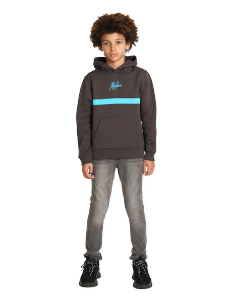 Malelions Malelions Kids Tube Hoodie - Graphite/Bright Blue