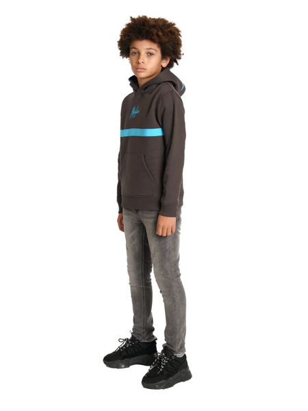 Malelions Malelions Kids Tube Hoodie - Graphite/Bright Blue