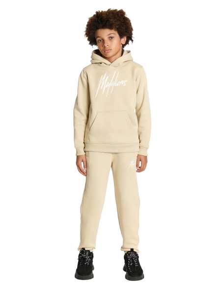 Malelions Malelions Kids Essentials Tracksuit - Beige/White