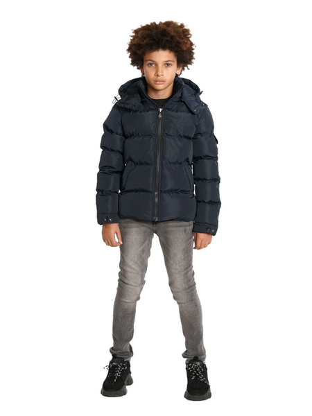 Malelions Kids Patch Puffer Jacket - Navy