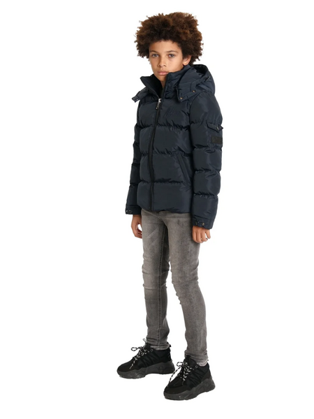 Malelions Malelions Kids Patch Puffer Jacket - Navy
