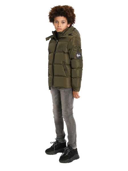 Malelions Malelions Kids Patch Puffer Jacket - Army