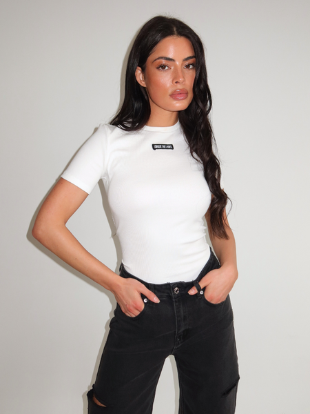 Unique The Label Unique The Label Jill Short Sleeve - Creme White