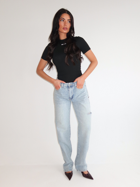 Unique The Label Unique The Unique The Label Jacky Short Sleeve - Black/Black Jacky Short Sleeve - Black/Black - Copy