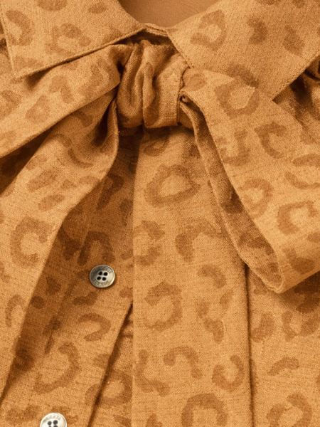 Nikkie Pragues Leopard Blouse - Travertine Nikkie Nikkie Pragues Leopard Blouse - Travertine