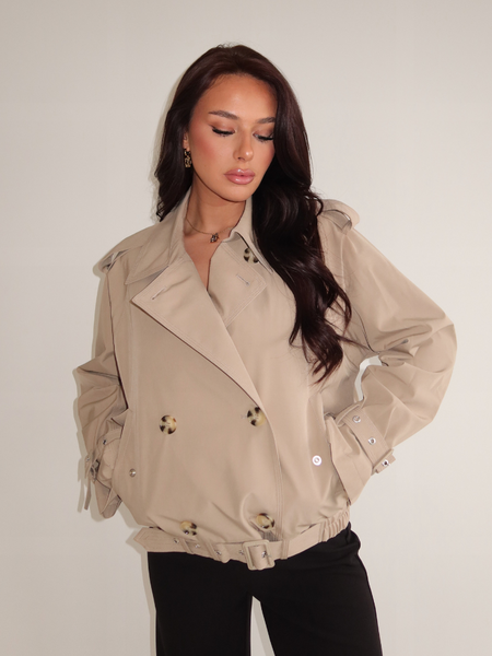Airforce Airforce Women Cropped Trenchcoat - Oxford Tan