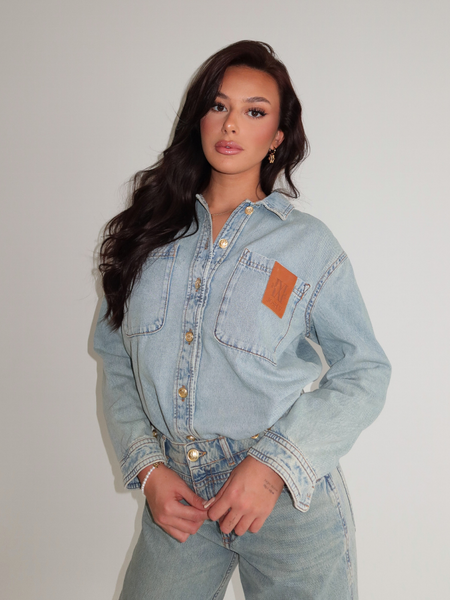 Josh V Mylessa Blouse - Light Dirty Denim