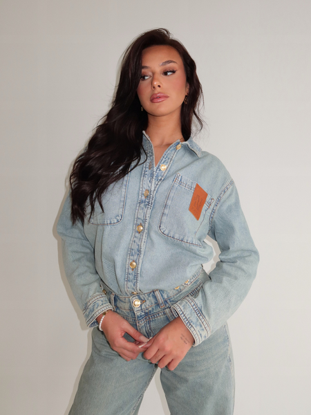 Josh V Josh V Mylessa Blouse - Light Dirty Denim