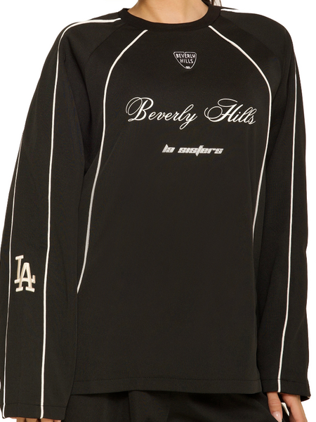 La Sisters La Sisters Long Sleeve Beverly Hills Tee - Black