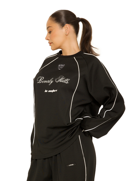 La Sisters La Sisters Long Sleeve Beverly Hills Tee - Black