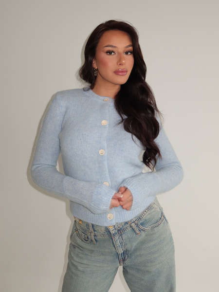 Josh V Pauline Knit - Fresh Blue Melange Josh V Josh V Pauline Knit - Fresh Blue Melange