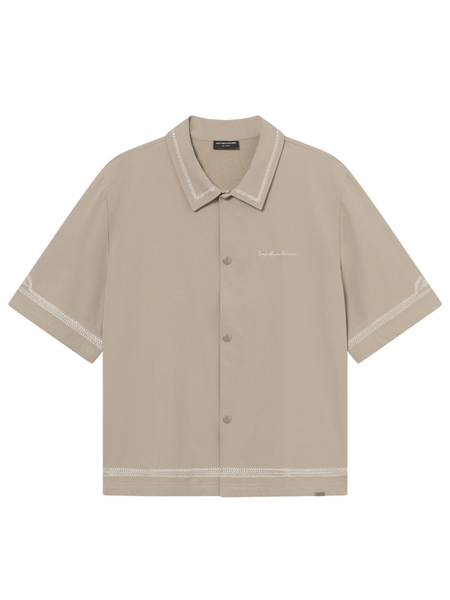 Don't Waste Culture Don't Waste Culture Benoka Collar Shirt - Warm Grey