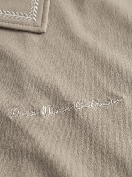 Don't Waste Culture Don't Waste Culture Benoka Collar Shirt - Warm Grey