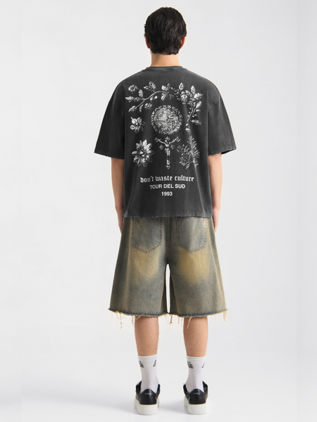 Don't Waste Culture Olivinne T-Shirt - Faded Black