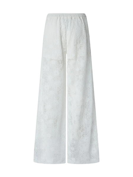 Pinko Pinko Pinolo Pantalone Pizzo Rebrode - Pure White