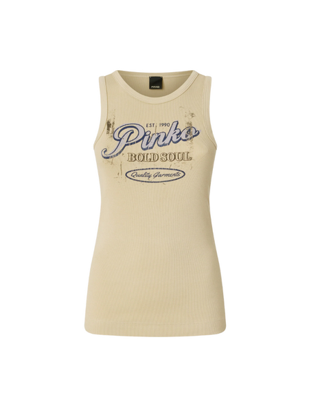 Pinko Pinko Azzanello Canotta Costina Logo - Sea Mist