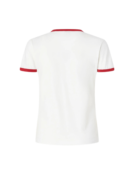 Pinko Pinko Imperia T-Shirt Jersey Vintage - White/Red/ BLue Multi-Colo