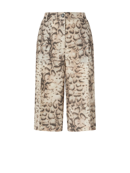 Pinko Pinko Cattolica Bermuda Tela Di Lino - Beige/Black