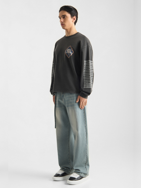 Don't Waste Culture Don't Waste Culture Himariyu Sweater - Washed Black