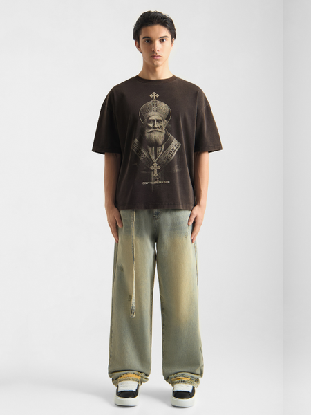 Don't Waste Culture Tenriko T-Shirt - Washed Black