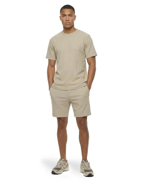 Malelions Ribbed T-Shirt - Light Taupe