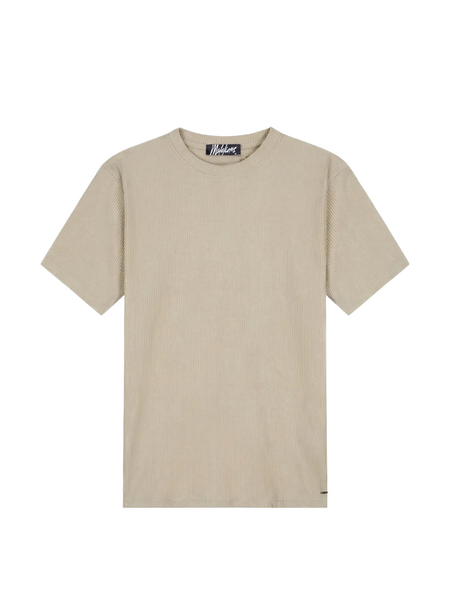 Malelions Malelions Ribbed T-Shirt - Light Taupe