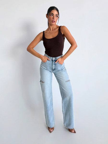 Unique The Label Unique The Label June Jeans - Licht Blauw