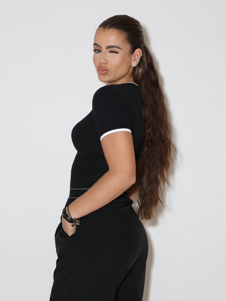 Reinders Reinders Ribb Top - True Black