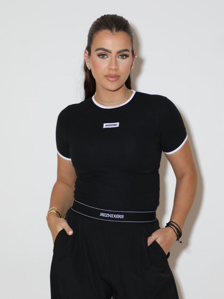 Reinders Reinders Ribb Top - True Black Reinders Ribb Top - True Black