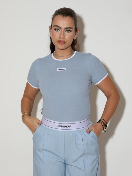 Reinders Ribb Top - Light Blue Reinders Reinders Ribb Top - Light Blue