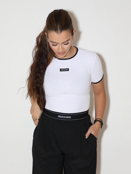 Reinders Reinders Ribb Top - White