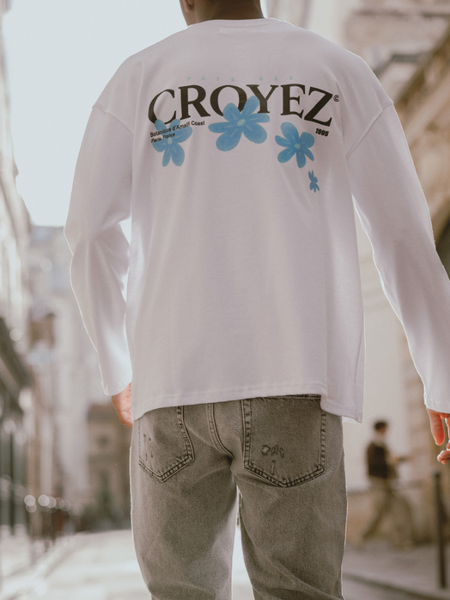 Croyez Croyez Croyez Botanique Longsleeve - Black/Dark Teal Longsleeve - White/Tiffany Blue - Copy