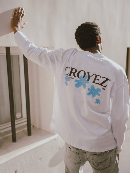 Croyez Croyez Croyez Botanique Longsleeve - Black/Dark Teal Longsleeve - White/Tiffany Blue - Copy