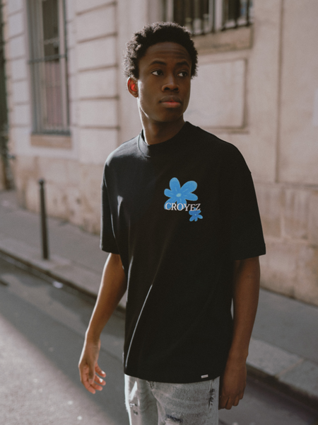 Croyez Croyez Botanique T-Shirt - Black/Tiffany Blue