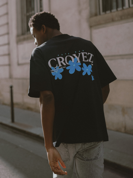 Croyez Croyez Botanique T-Shirt - Black/Tiffany Blue