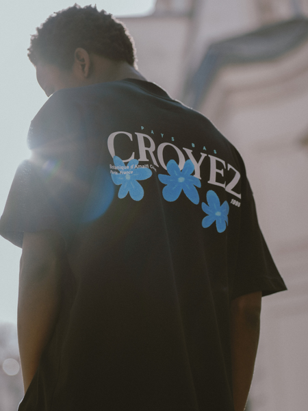 Croyez Croyez Botanique T-Shirt - Black/Tiffany Blue