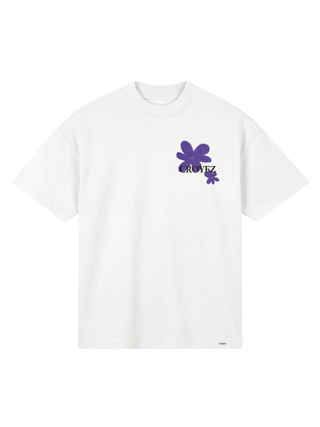 Croyez Croyez Botanique T-Shirt - White/Dark Purple