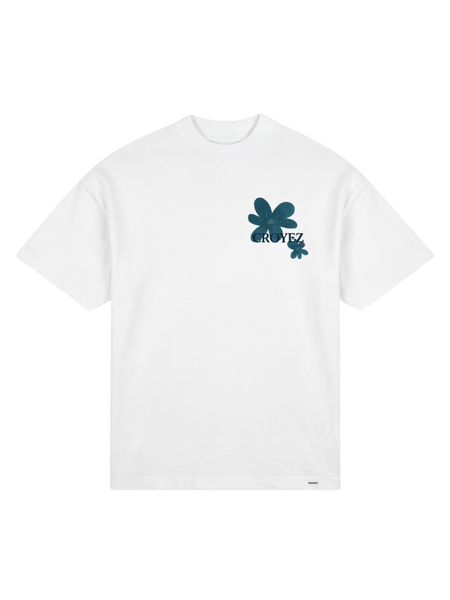 Croyez Botanique T-Shirt - White/Dark Teal Croyez Croyez Botanique T-Shirt - White/Dark Teal