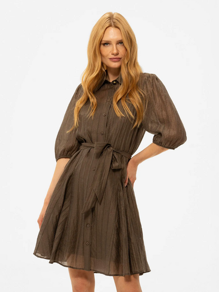 Fifth House Myra Short Dress - Slate Brown