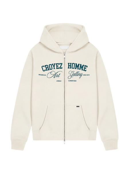 Croyez Croyez Art Gallery Zip Hoodie - Off-White
